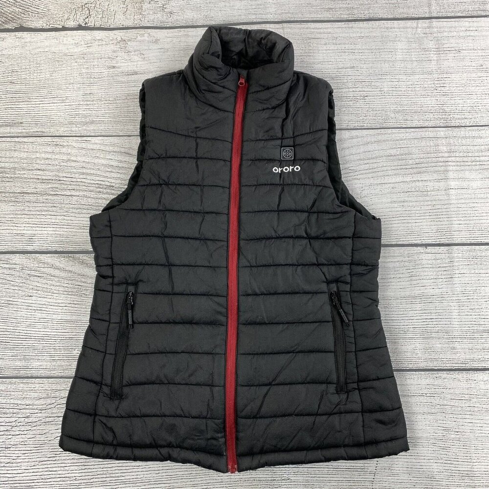 Ororo Puffer Vest Women Size Medium Multi Pocketed Vest w/ Inner Pocket - Black